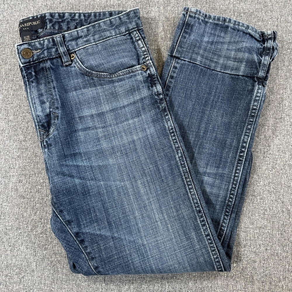 Banana Republic Womens Jeans 31x30 Blue Medium Wash Denim Straight Leg